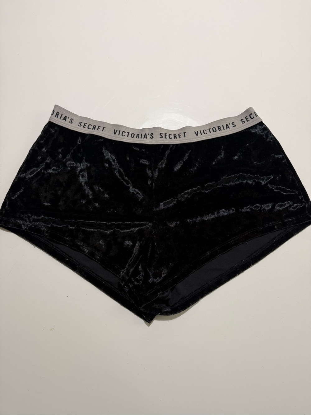 Victoria's Secret Black Velvet Boxer Shorts